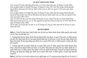 Quyết định 2004/QĐ-UBND công bố bộ thủ tục hành chính