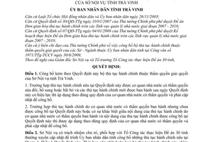 Quyết định 1607/QĐ-UBND công bố bộ thủ tục hành chính