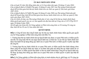 Quyết định 2012/QĐ-UBND công bố bộ thủ tục hành chính