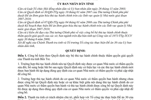 Quyết định 2005/QĐ-UBND công bố bộ thủ tục hành chính