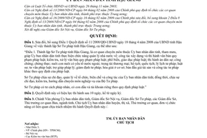 Quyết định 26/2009/QĐ-UBND sửa đổi Điều 1 Quyết định 11/2008/QĐ-UBND thành lập Sở Tư pháp tỉnh Hậu Giang