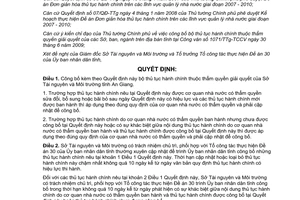 Quyết định 1912/QĐ-UBND công bố bộ thủ tục hành chính