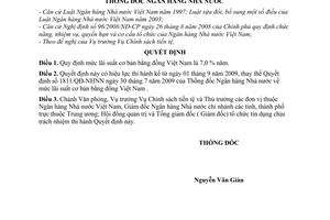 Quyết định 2024/QĐ-NHNN mức lãi suất cơ bản bằng đồng Việt Nam