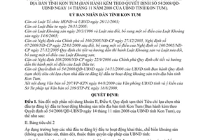 Quyết định 50/2009/QĐ-UBND sửa đổi Quyết định 54/2008/QĐ-UBND Quy định tạm thời Tiêu chí lựa chọn nhà đầu tư đăng ký đầu tư hoạt động khoáng sản