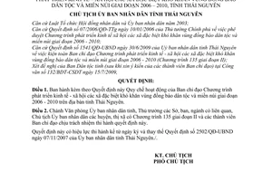 Quyết định 2078/QĐ-UBND Quy chế hoạt động Ban chỉ đạo Chương trình phát triển kinh tế - xã hội các xã đặc biệt khó khăn