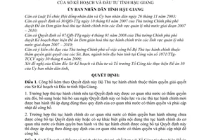 Quyết định 2337/QĐ-UBND công bố Bộ Thủ tục hành chính