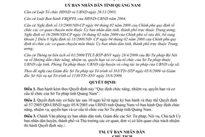 Quyết định 25/2009/QĐ-UBND chức năng nhiệm vụ quyền hạn Sở Tư pháp Quảng Nam