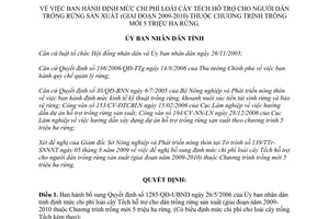 Quyết định 2286/QĐ-UBND định mức hỗ trợ cho người dân Đắk Lắk trồng cây Tếch