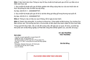 Thông tư 55/2009/TT-BNNPTNT Quy chuẩn kỹ thuật quốc gia lĩnh vực Bảo vệ Kiểm dịch thực vật