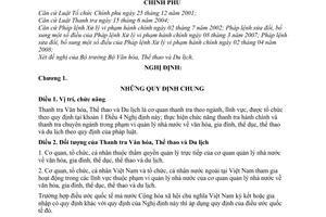 Nghị định 71/2009/NĐ-CP tổ chức hoạt động Thanh tra Văn hóa, Thể thao và Du lịch