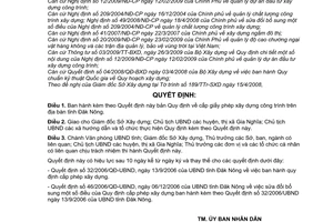 Quyết định 14/2009/QĐ-UBND cấp giấy phép xây dựng công trình