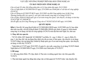 Quyết định 77/2009/QĐ-UBND sửa đổi Quyết định 23/2009/QĐ-UBND quản lý, kinh doanh cung ứng và sử dụng vật liệu nổ công nghiệp