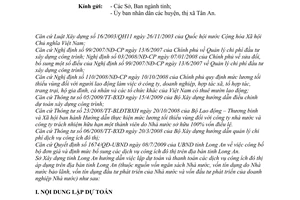 Công văn 1462/SXD-XD hướng dẫn lập dự toán thanh toán dịch vụ công ích đô thị