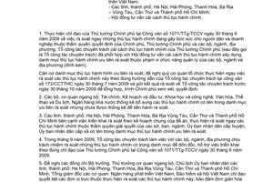 Công văn 256/CCTTHC rà soát ngay những thủ tục hành chính theo đúng chỉ đạo của Thủ tướng Chính phủ