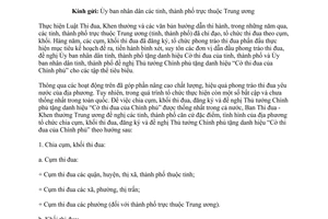 Công văn 1943/BTĐKT-VIII chia cụm, khối thi đua, đăng ký  đề nghị tặng Cờ thi đua