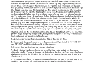 Công văn 1828/BXD-VLXD triển khai quy hoạch sử dụng cát, sỏi xây dựng trên địa bàn các tỉnh, thành phố trực thuộc Trung ương