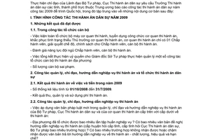 Công văn 1434/THA-VP chuẩn bị nội dung báo cáo Quốc hội về công tác thi hành án năm 2009