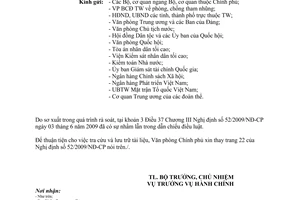 Công văn 5330/VPCP-HC gửi tài liệu