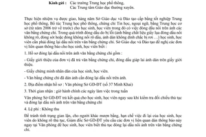 Công văn 669/SGD&ĐT-VP đóng lại dấu nổi trên ảnh văn bằng chứng chỉ