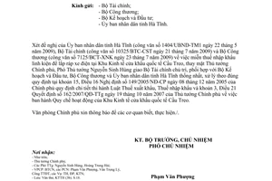 Công văn 5361/VPCP-KTTH miễn thuế nhập khẩu linh kiện để lắp ráp xe điện