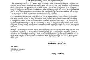 Công văn 5896/CCTTHC-ĐA30 thực hiện thống kê thủ tục hành chính thuộc thẩm quyền giải quyết của các sở, ban, ngành thành phố