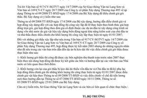 Công văn 101/BXD-KTXD điều chỉnh giá hợp đồng theo Thông tư 09/2008/TT-BXD