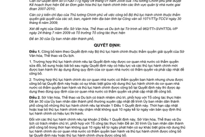 Quyết định 2557/QĐ-UBND năm 2009 công bố Bộ thủ tục hành chính