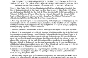 Thông báo 560/TB-VP nội dung kết luận Phó Chủ tịch UBND thành phố Nguyễn Thành Tài thực hiện 69 dự án chậm tiến độ do báo người lao động đăng tin