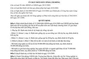 Quyết định 1934/QĐ-UBND năm 2009 đính chính Quyết định 21/2009/QĐ-UBND Lâm Đồng