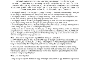 Thông tư liên tịch 18/2009/TTLT/BGDĐT-BTC-BLĐTBXH sửa đổi TTLT 53/1998/TTLT/BGD&ĐT-BTC-BLĐTBXH