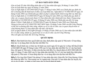 Quyết định 13/2009/QĐ-UBND phân cấp quản lý nhà nước hoạt động điện lực sử dụng điện tỉnh Bến Tre