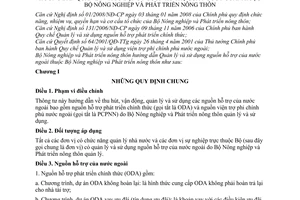 Thông tư 49/2009/TT-BNNPTNT quản lý sử dụng nguồn hỗ trợ nước ngoài Bộ Nông nghiệp Phát triển nông thôn