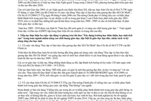 Chỉ thị 4899/CT-BGDĐT nhiệm vụ trọng tâm giáo dục mầm non phổ thông thường xuyên chuyên nghiệp năm học 2009 -2010