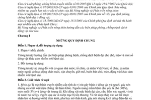 Thông tư 48/2009/TT-BNNPTNT biện pháp phòng chống bệnh dại ở động vật