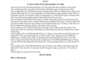 Quyết định 42/2009/QĐ-UBND quy định mức thu phí chợ; qua phà, qua đò;trông giữ xe; sử dụng lề đường, bến bãi, mặt nước; vệ sinh ,phí xây dựng