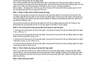 Thông tư 26/2009/TT-BLĐTBXH khung trình độ trung cấp cao đẳng nghề cho các nghề thú y bảo vệ môi trường biển chế biến cà phê ca cao thương mại điện tử