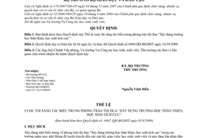 Quyết định 4002/QĐ-BGDĐT thể lệ cuộc thi sáng tác biểu trưng phong trào thi đua Xây dựng trường học thân thiện, học sinh tích cực