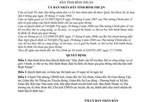 Quyết định 50/2009/QĐ-UBND  hỗ trợ thay thế xe công nông; xe cơ giới 3 bánh; xe thô sơ ba, bốn bánh diện bị đình chỉ tham gia giao thông