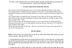 Quyết định 165/QĐ-UBND công bố bộ thủ tục hành chính