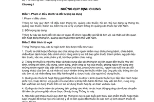 Thông tư 13/2009/TT-BYT hoạt động thông tin, quảng cáo thuốc