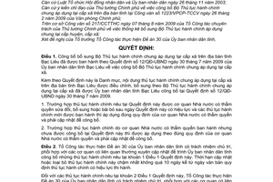 Quyết định 34/QĐ-UBND công bố bổ sung Bộ Thủ tục hành chính chung