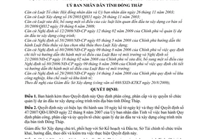 Quyết định 19/2009/QĐ-UBND phân công, phân cấp  ủy quyền tổ chức quản lý dự án đầu tư xây dựng công trình