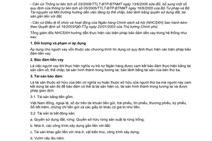 Hướng dẫn 2478/NHCS-TDSV thực hiện biện pháp bảo đảm tiền vay