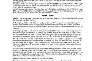 Quyết định 4190/QĐ-UBND công bố bộ thủ tục hành chính thẩm quyền giải quyết Sở Tài chính thành phố Hồ Chí Minh