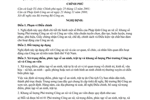 Nghị định 73/2009/NĐ-CP hướng dẫn Pháp lệnh Công an xã