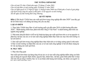 Quyết định 1419/QĐ-TTg phê duyệt Chiến lược sản xuất sạch công nghiệp đến năm 2020