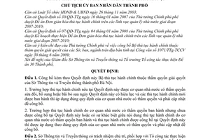 Quyết định 4619/QĐ-UBND công bố Bộ thủ tục hành chính