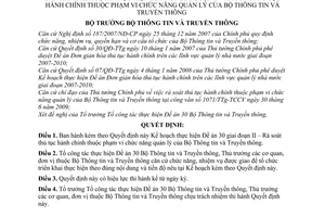 Quyết định 1273/QĐ-BTTTT kế hoạch thực hiện đề án 30 giai đoạn 2 rà soát thủ tục hành chính thuộc quản lý Bộ Thông tin Truyền thông