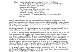 Công điện 1621/CĐ-TTg tiếp tục làm tốt công tác khắc phục hậu quả mưa ngập lũ gây ra chủ động đối phó tình huống xấu mưa bão