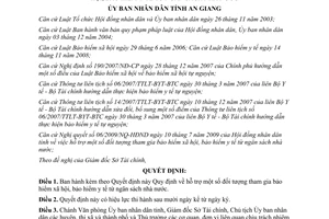 Quyết định 34/2009/QĐ-UBND hỗ trợ đối tượng tham gia bảo hiểm xã hội y tế